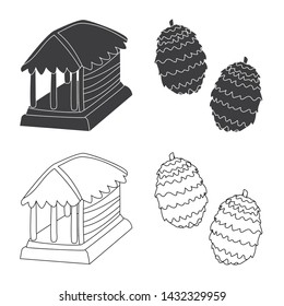 Isolated object of and travel icon. Set of and traditional vector icon for stock.
