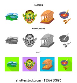 Isolated object of  and travel logo. Collection of  and traditional vector icon for stock.
