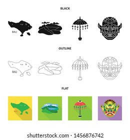 Isolated object of and travel logo. Collection of and traditional stock vector illustration.