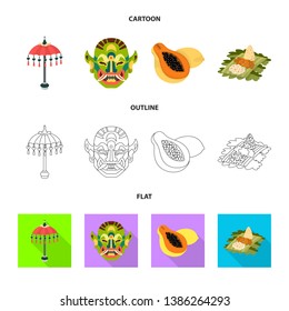 Isolated object of  and travel logo. Set of  and traditional vector icon for stock.