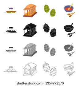 Isolated object of  and travel symbol. Collection of  and traditional vector icon for stock.