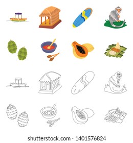 Isolated object of  and travel symbol. Collection of  and traditional vector icon for stock.