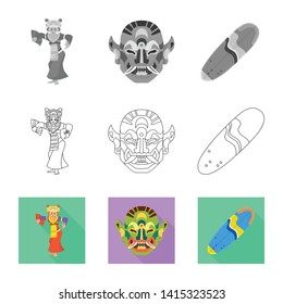 Isolated object of  and travel symbol. Set of  and traditional vector icon for stock.