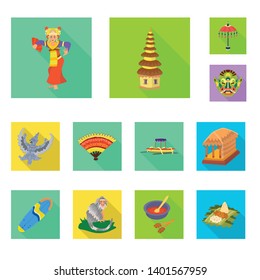 Isolated object of travel and tourism icon. Set of travel and island stock symbol for web.