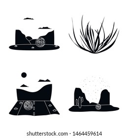 Isolated object of travelling and environment icon. Collection of travelling and america stock vector illustration.