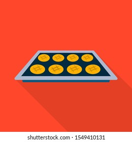 Isolated object of tray and pies symbol. Web element of tray and food stock symbol for web.