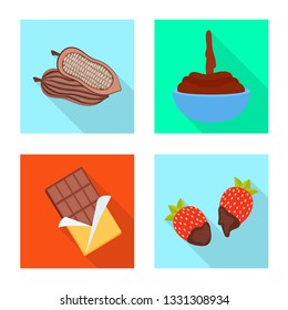 Isolated object of treat and product icon. Set of treat and yummy stock symbol for web.