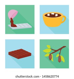 Isolated object of treat and product icon. Set of treat and yummy stock symbol for web.