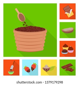 Isolated object of treat and product symbol. Collection of treat and yummy stock symbol for web.