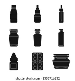 Isolated object of treatment and wellness icon. Set of treatment and pharmaceutical stock symbol for web.