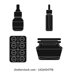 Isolated object of treatment and wellness icon. Set of treatment and pharmaceutical stock symbol for web.
