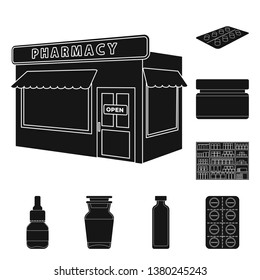 Isolated object of treatment and wellness sign. Collection of treatment and pharmaceutical stock symbol for web.