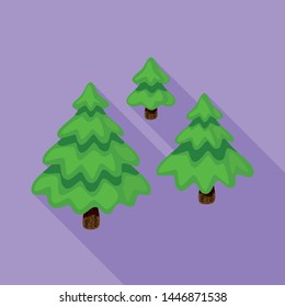 Isolated object of tree and forest logo. Set of tree and green vector icon for stock.