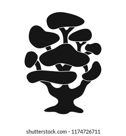 Isolated object of tree and nature icon. Collection of tree and crown stock vector illustration.