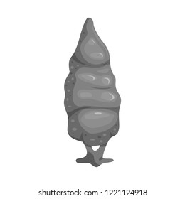 Isolated object of tree and nature icon. Set of tree and crown vector icon for stock.