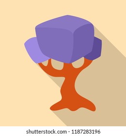 Isolated object of tree and nature logo. Collection of tree and crown stock symbol for web.