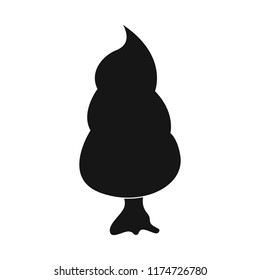 Isolated object of tree and nature symbol. Set of tree and crown stock vector illustration.