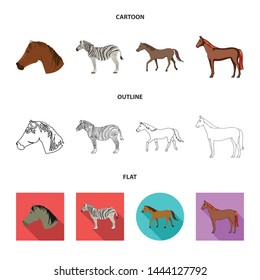Isolated object of trot and running icon. Set of trot and clipart stock symbol for web.