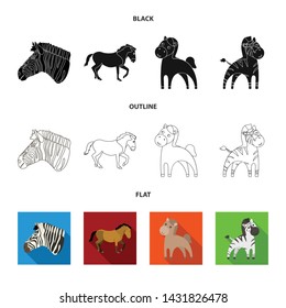 Isolated object of trot and running sign. Set of trot and clipart stock symbol for web.