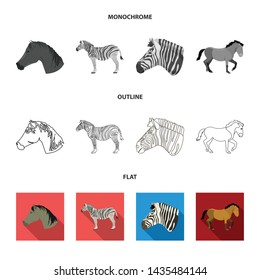 Isolated object of trot and running symbol. Collection of trot and clipart vector icon for stock.