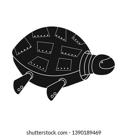 Isolated object of turtle and robotic symbol. Collection of turtle and shell stock symbol for web.