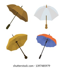 Isolated object  umbrella and rain icon. Set  umbrella and weather vector icon for stock.