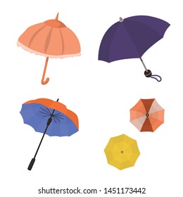Isolated object of umbrella and rain sign. Set of umbrella and weather vector icon for stock.