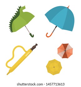 Isolated object of umbrella and rain sign. Set of umbrella and weather stock vector illustration.