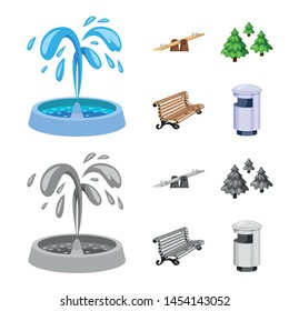 Isolated object of urban and street logo. Set of urban and relaxation stock symbol for web.