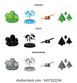 Isolated object of urban and street sign. Collection of urban and relaxation stock vector illustration.
