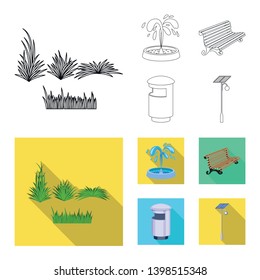 Isolated object of urban and street symbol. Collection of urban and relaxation vector icon for stock.