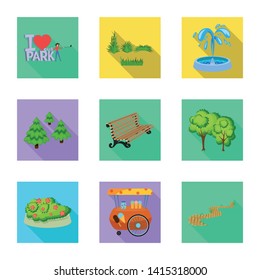 Isolated object of urban and street symbol. Collection of urban and relaxation vector icon for stock.