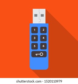 Isolated object of usb and memory logo. Web element of usb and disk vector icon for stock.