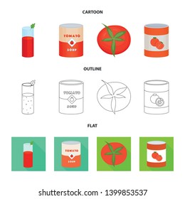 Isolated object of vegetable and delicious icon. Collection of vegetable and natural stock symbol for web.