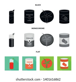 Isolated object of vegetable and delicious icon. Collection of vegetable and natural vector icon for stock.