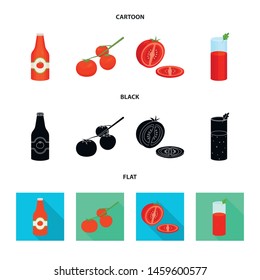 Isolated object of vegetable and delicious icon. Set of vegetable and natural stock symbol for web.