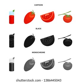 Isolated object of vegetable and delicious logo. Collection of vegetable and natural stock symbol for web.