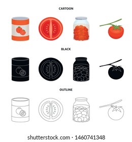 Isolated object of vegetable and delicious logo. Collection of vegetable and natural stock symbol for web.