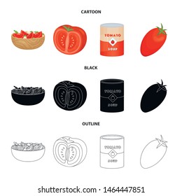 Isolated object of vegetable and delicious sign. Collection of vegetable and natural stock vector illustration.