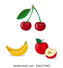 Isolated object of vegetable and fruit sign. Collection of vegetable and vegetarian stock vector illustration.