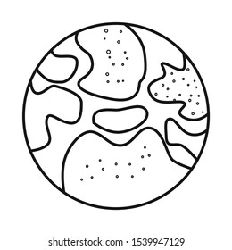 Isolated object of venus and star icon. Web element of venus and sky stock vector illustration.