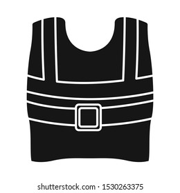 Isolated object of vest and road icon. Graphic of vest and uniform Stock symbol for web.