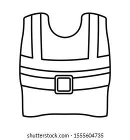 Isolated object of vest and road logo. Graphic of vest and uniform vector icon for Stock.