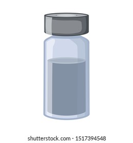 Isolated object of vial and bottle icon. Graphic of vial and inoculation stock symbol for web.