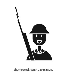 Isolated object of Vietnamese and soldier icon. Collection of Vietnamese and man vector icon for stock.