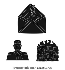 Isolated object of virus and secure icon. Collection of virus and cyber vector icon for stock.