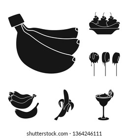 Isolated object of vitamin and eating logo. Collection of vitamin and ripe stock vector illustration.