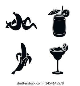 Isolated object of vitamin and eating logo. Set of vitamin and ripe stock vector illustration.