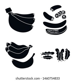Isolated object of vitamin and eating logo. Set of vitamin and ripe stock vector illustration.