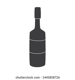 Isolated object of vodka and bottle sign. Collection of vodka and glass stock vector illustration.
